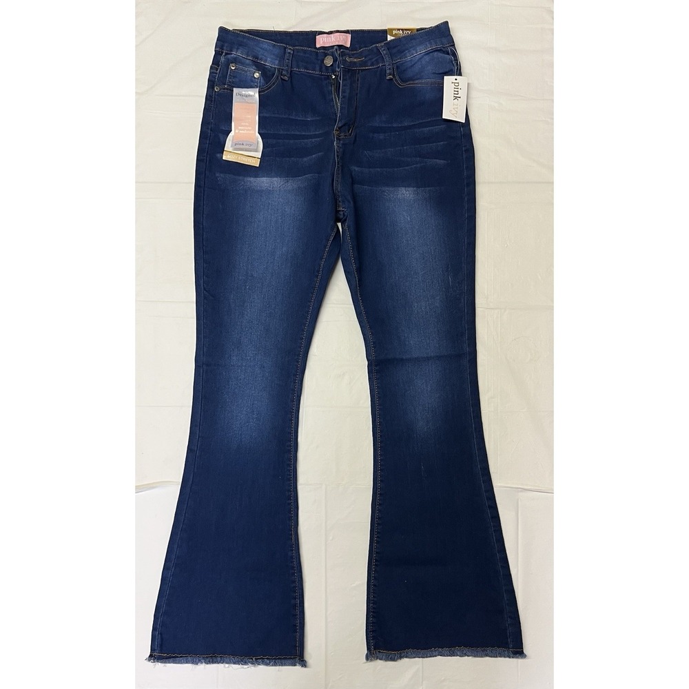 Pink Ivy Blue Flare Jeans Women's Size 15 New. (240)
